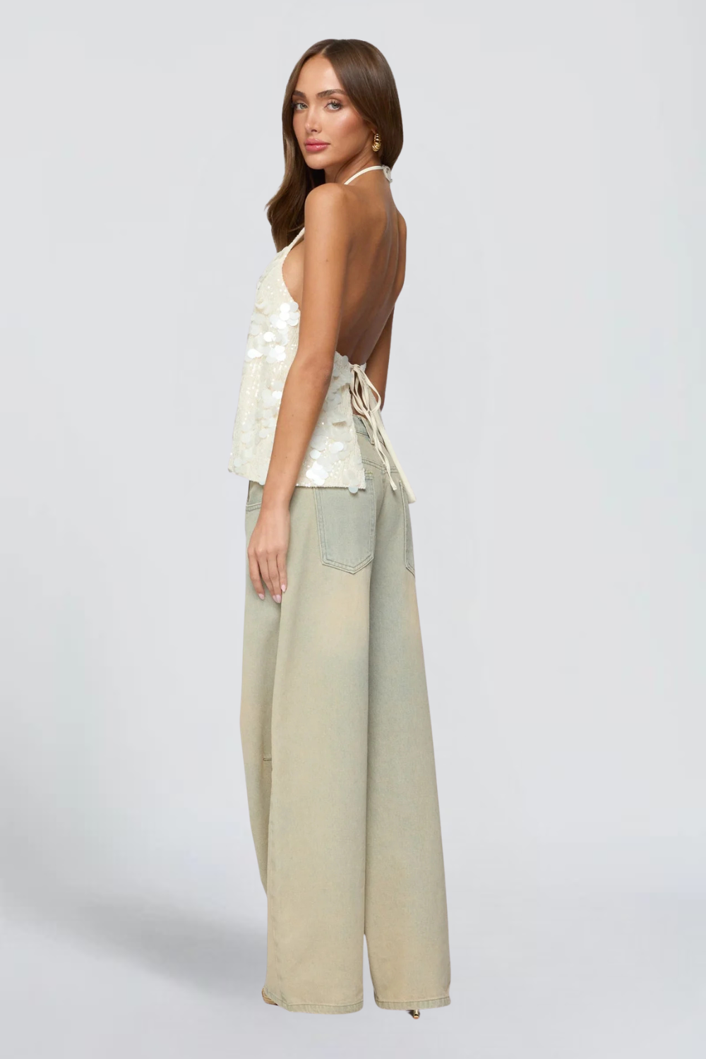 NOELI | DÉBARDEUR À SEQUIN BLANC