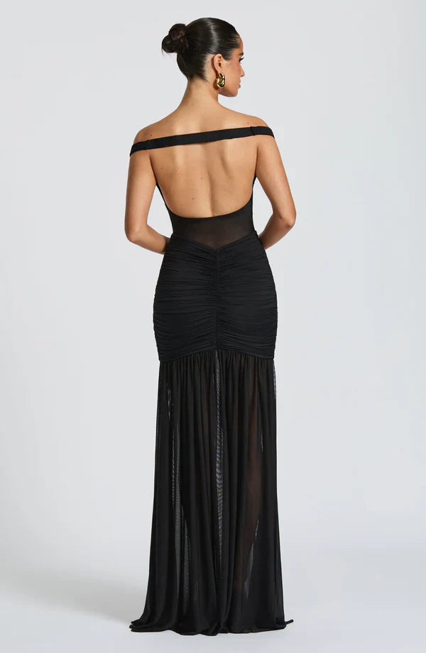 NOELI | ROBE NUDE A FENTE