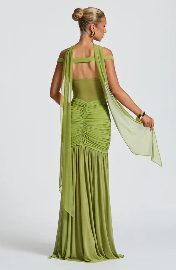 NOELI | ROBE NUDE A FENTE